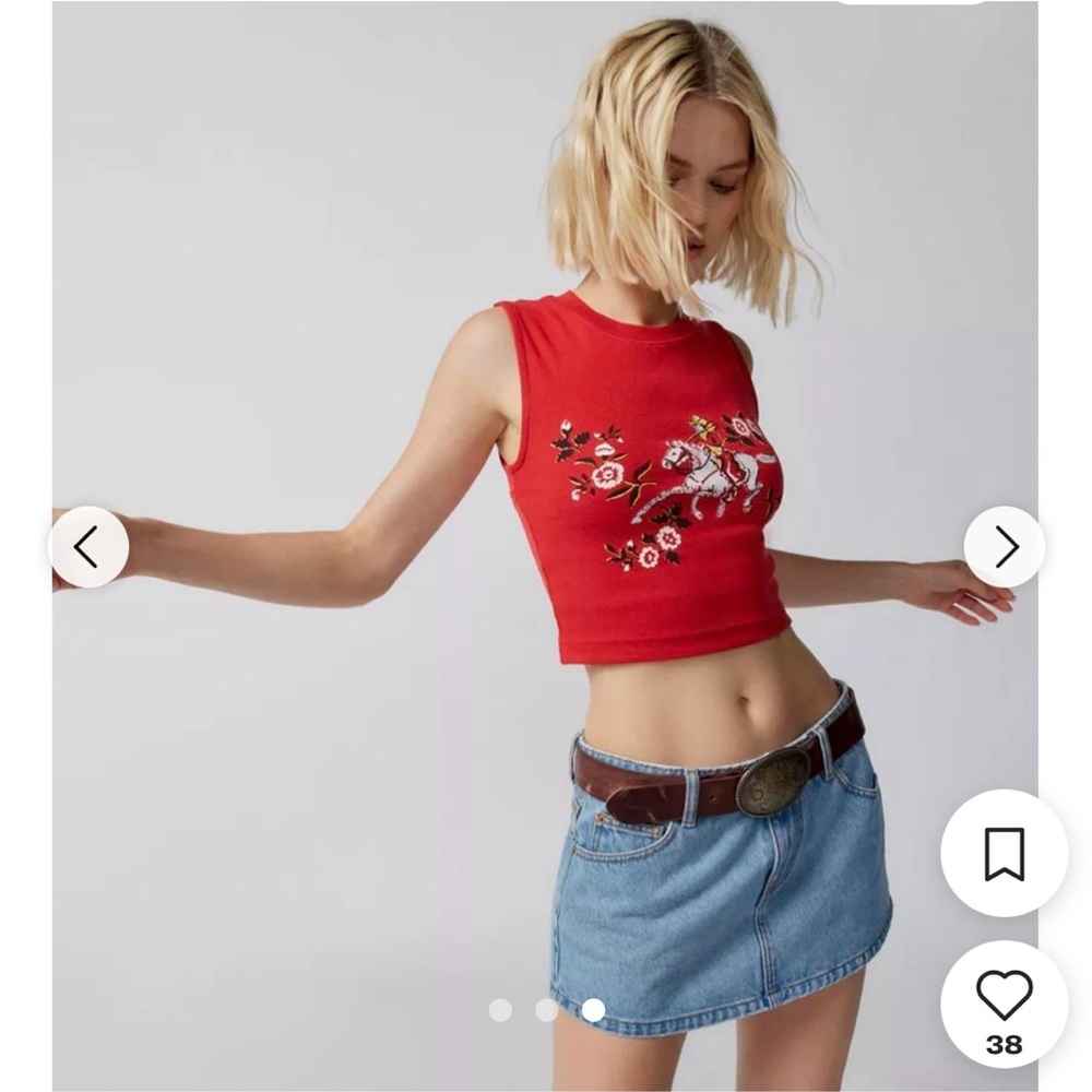 Urban Outfitters Red Devon Cowboy Tank | Size Small